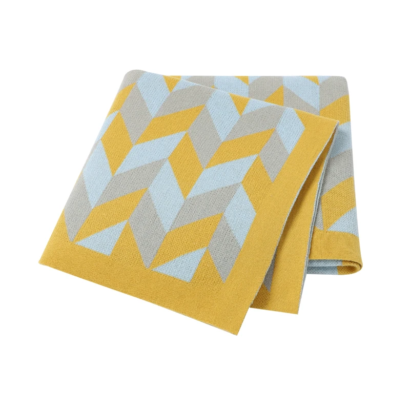 Baby Blanket Cotton Knit Newborn Girls Bedding Plaid Cradle Quilt  Infant Boy Stroller Muslin Swaddle Wrapper Super Soft