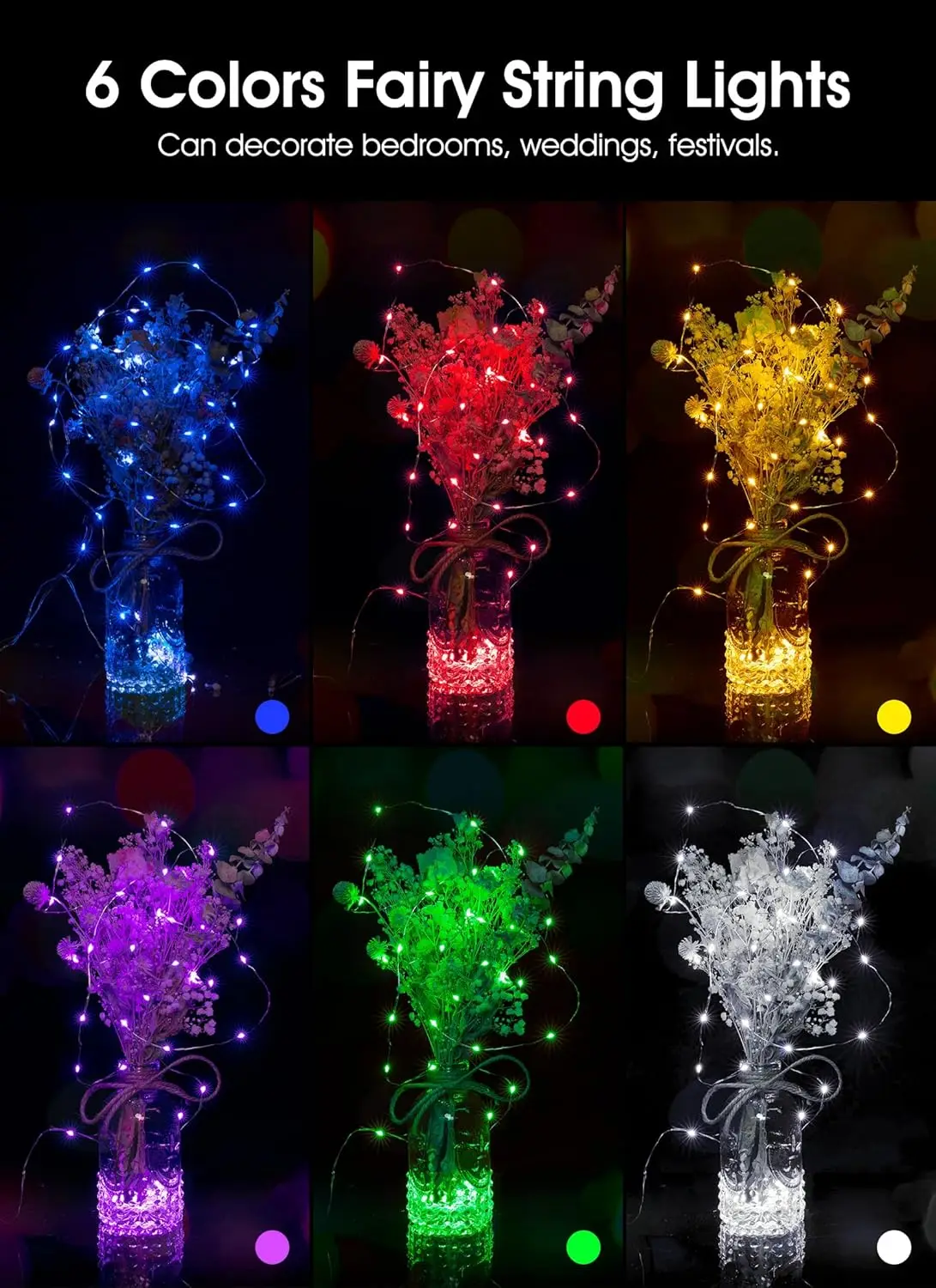 10m Led Star Holiday Lighting String Christmas Star Battery Strings Merry 10m OperatedCopper 3aa Bedroom decorative Light