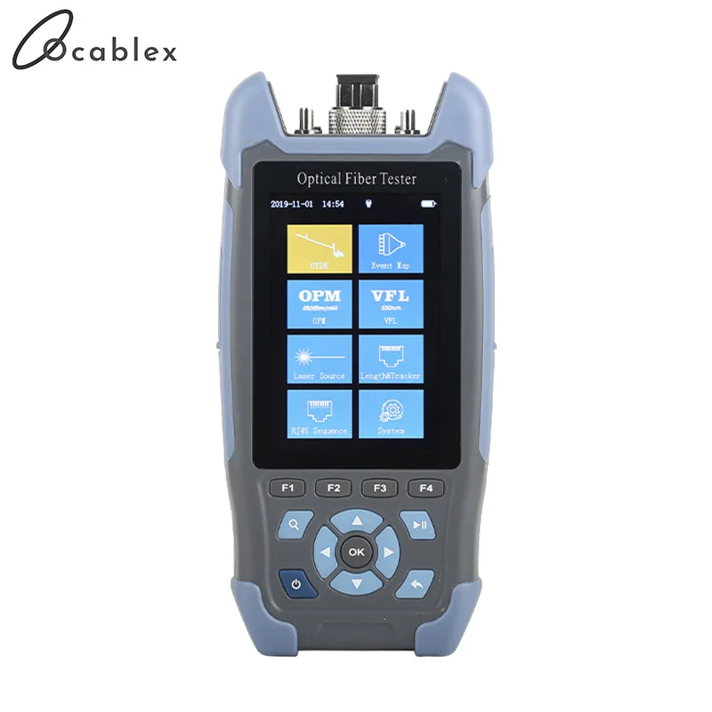 Mini-Pro 9 in 1 Mini OTDR Optical Reflectometer 1310nm 1550nm FC APC device OPM OLS VFL Event Map RJ45 Ethernet Cable Tracker