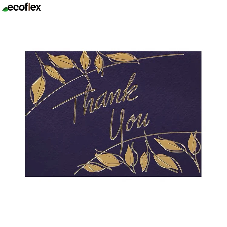 Factory Made Luxury Offset Printing Business Thank You Card Greeting Card Postcards With Customized Logo