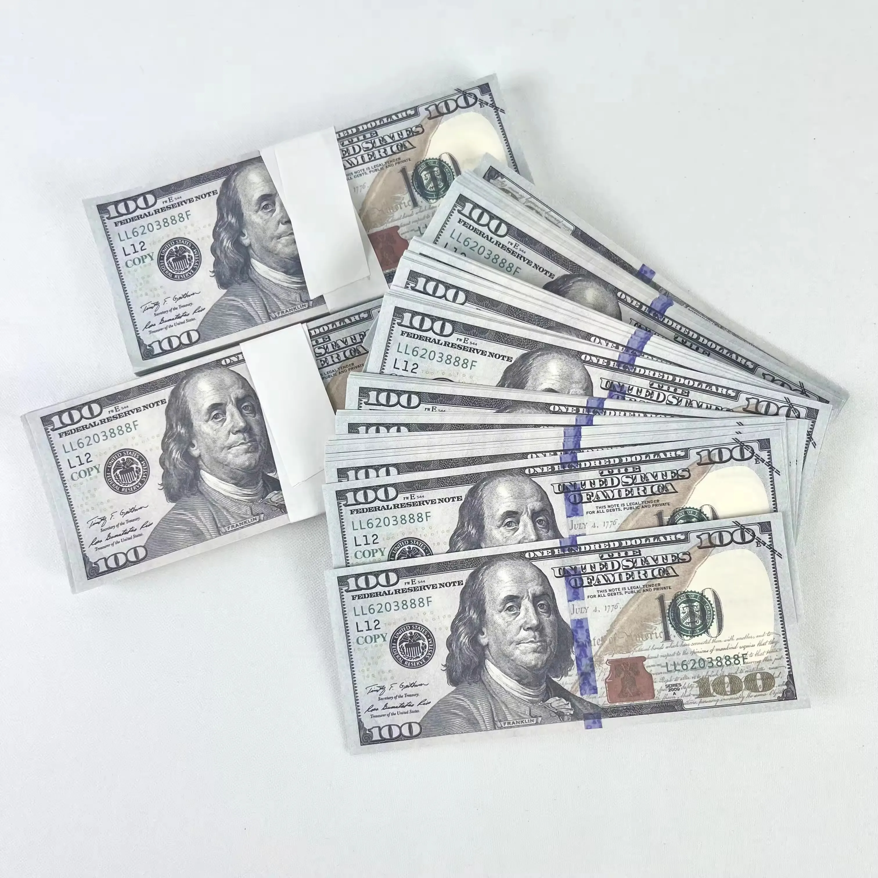 Nicro Paper Props 100 US Dollar Bank Ancestor Money Notes Movie Prop Money Euro Party Game Supplies High Quality Prop Money