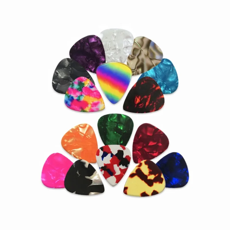 Cheerhas Colorful Pearl Celluloid custom Printing Any Logo Guitar Picks
