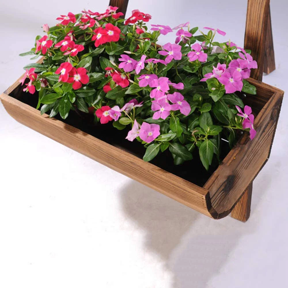 
Vintage Style Flower And Plant Easel Stand Wooden Shelf Wood Flower Pots and Decoration For Home With Wood Sign 