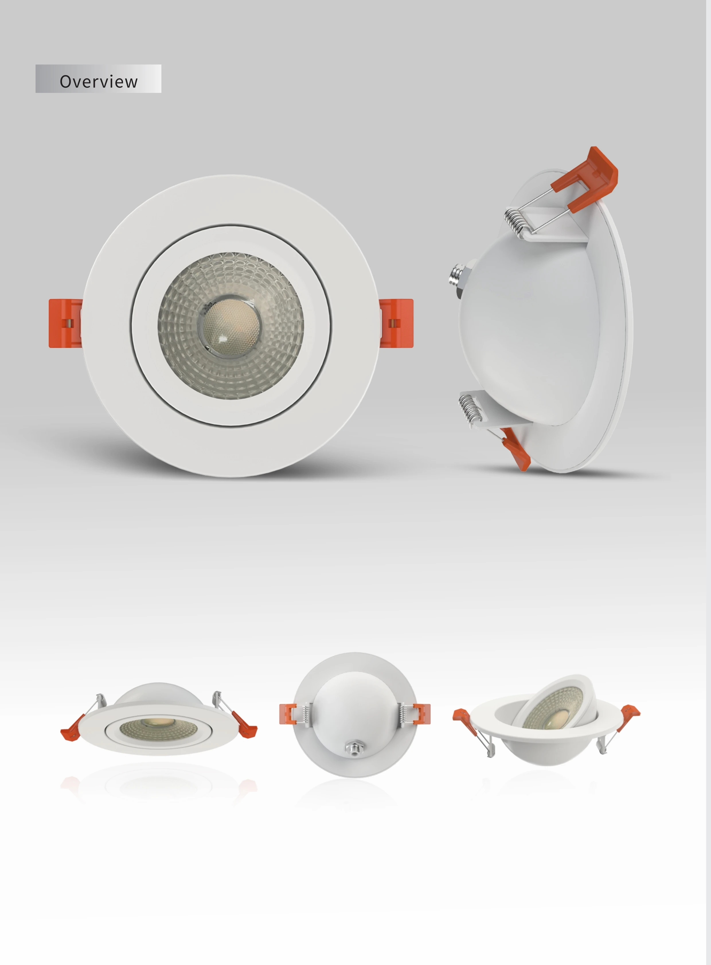 DANS exterior overhangs 4inch 3CCT 5CCT RGBW led ceiling spot down light with metal driver box