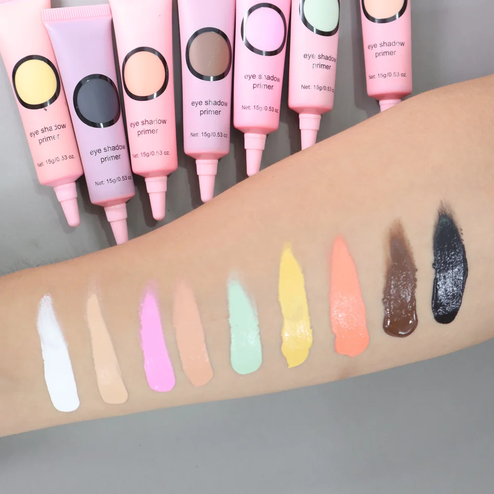 high pigment long lasting makeup pink eye shadow base full coverage private label eyeshadow primer