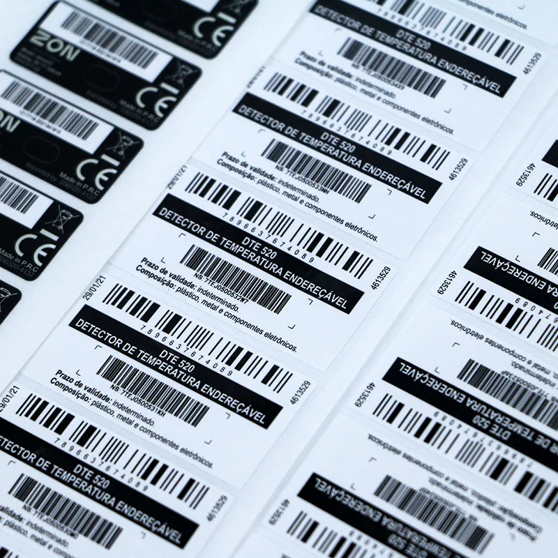 Wholesale custom high quality aluminum QR sticker bar code ID tag self adhesive steel blank metal barcode label for asset