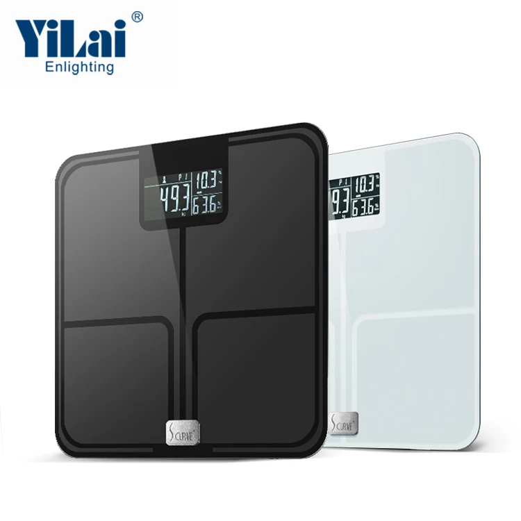 180kg ITO glass body analyzer with fat measurement sensor professional body fat measurement digital multifunction body fat scale