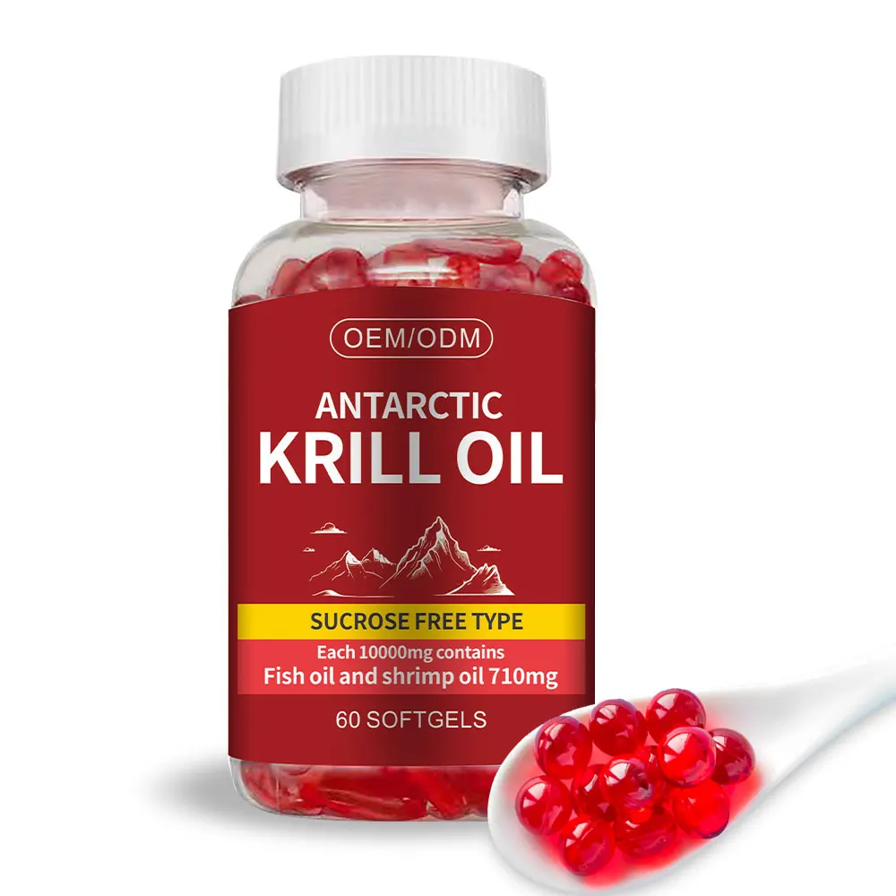 Hot Sales Brain Health Supplement Krill Oil Capsules Omega 3 Epa Dha Antarctic Softgel