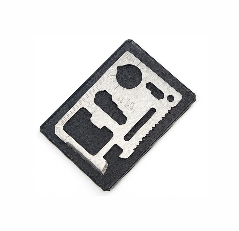 Mini Pocket Survival Business Multi Function Knife Credit Tool Set Fishing Gear Hook Card