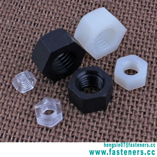 Hot Sale Factory Price Customized Plastic Nylon Hexagon Nut M2 - M20
