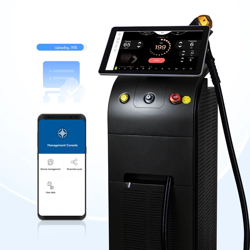 vertical 755 1604nm personal use 808 diode laser beauty hair removal skin analysis single handle with screen