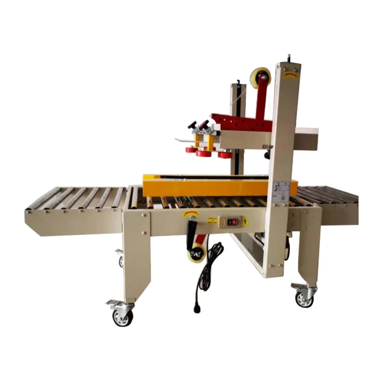 High Efficiency Semi Automatic Carton Sealer Left And Right Drive Belt Semi-Auto Case Sealing Machine Case Sealer