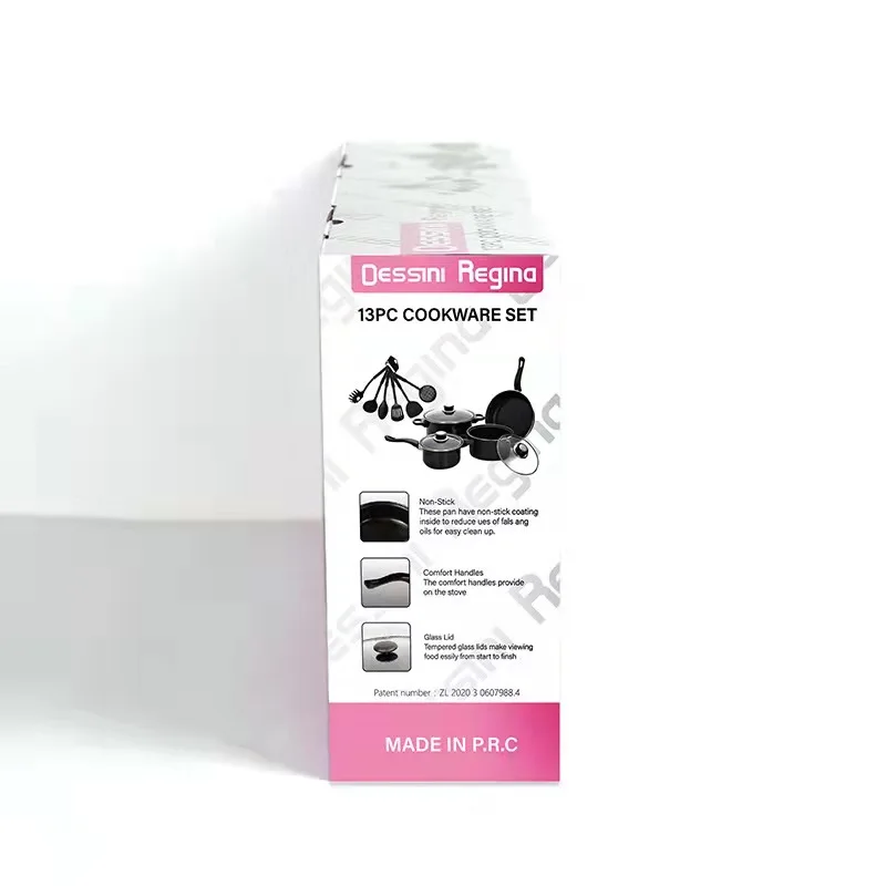 Горячая Распродажа, антипригарная кухонная сковорода 13 шт., запасные горшки, набор посуды для вок