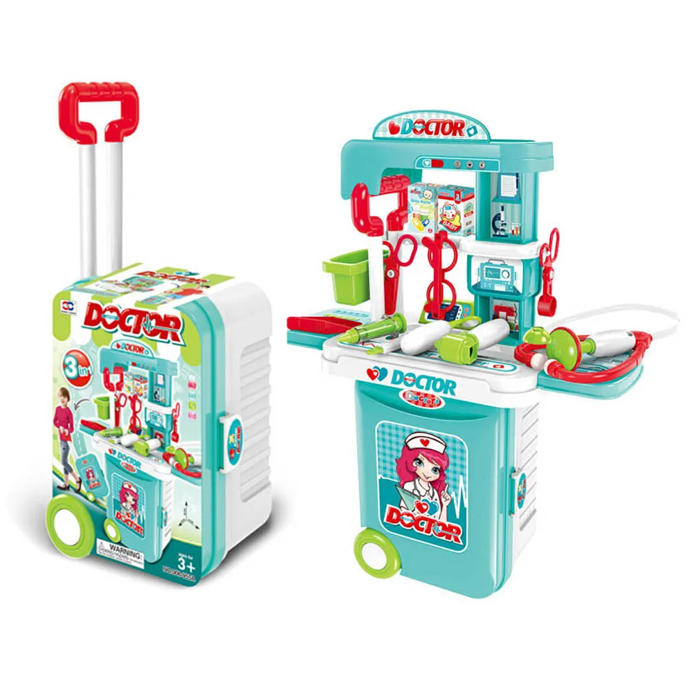3 In 1  Play Medical Kits Set Educational Role Play Game Plastic Doctor Toys For Kids