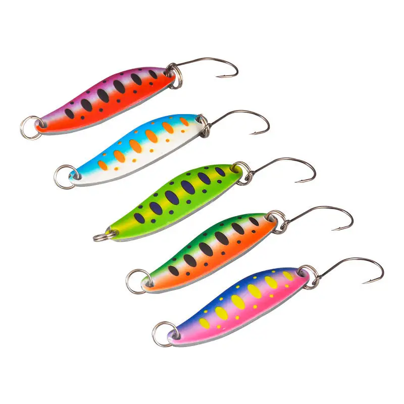 DN 5g 45mm 5 color 3D printing in-line fishing accessories spinner baits lures stainless steel fishing spoon lure spinner