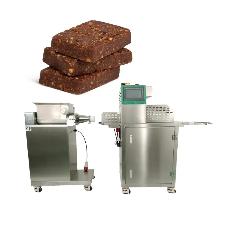 304 SUS full automatic small Protein bar Cutter machine date bar extruder with CE approved 220V 380V 110V PLC controller