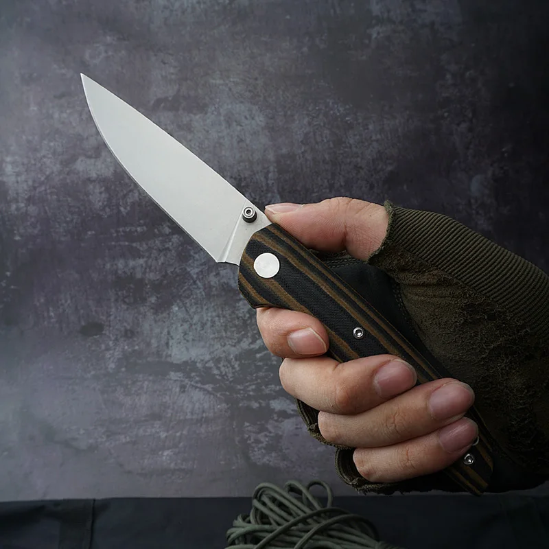 New G10 handle EDC Tool D2 Steel Blade Outdoor hunting knife Camping Folding Pocket Knives