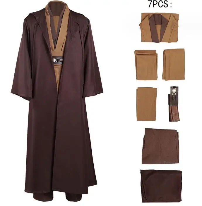 Kids Star Obi Adults Wan Cosplay Kenobi  Halloween Men Suit Costumes