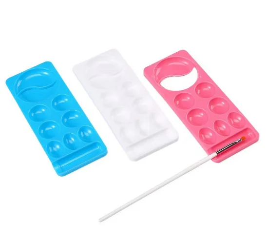 New Design Nail Art Paint Tray Palettes Plastic DIY Nail Paint Pallet