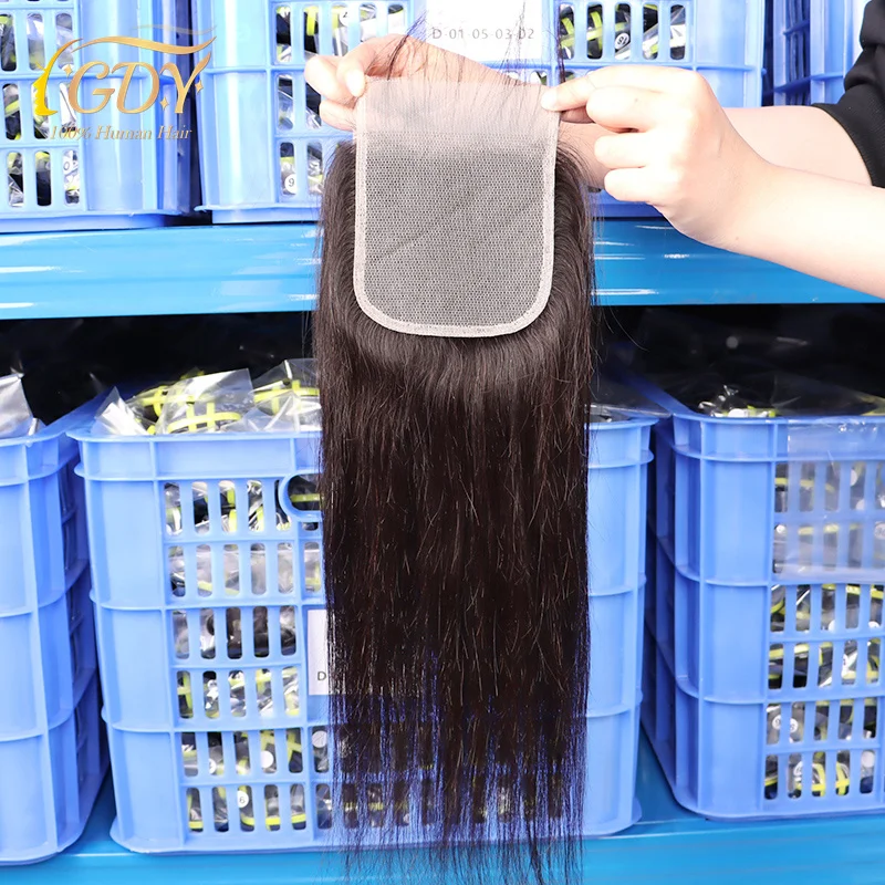 12A Grade Top Quality GDY Human Hair 4*4 HD Transparent Lace Base Closures and Frontals Virgin Cuticle Aligned Brazilian Hair