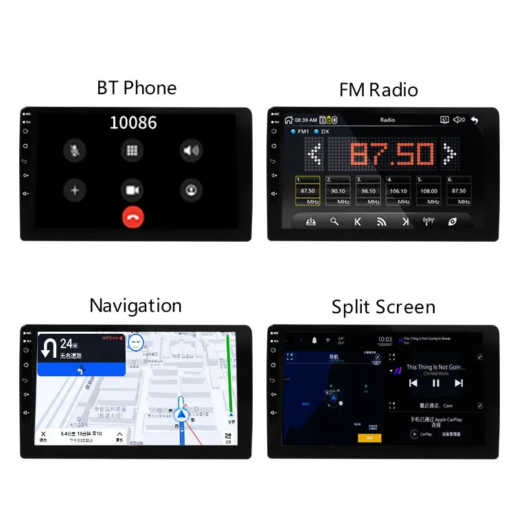 1din android auto elctronic car mp5 multimedia player monitor