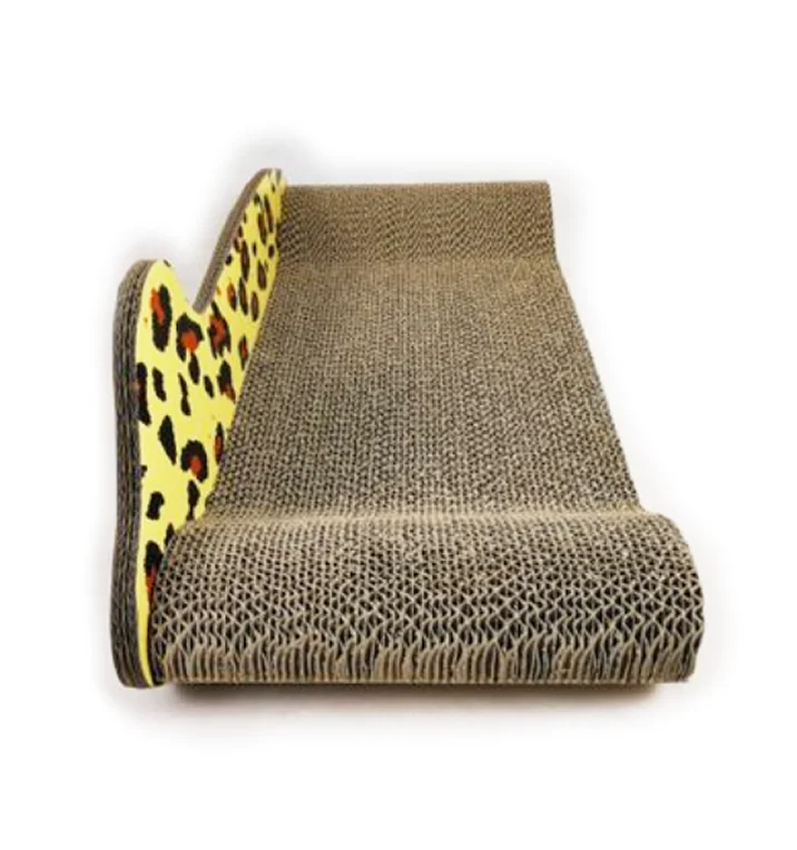 Cat scratcher cardboard sofa cat exercise scrath toy furniture protecter leopard pattern simple cat bed