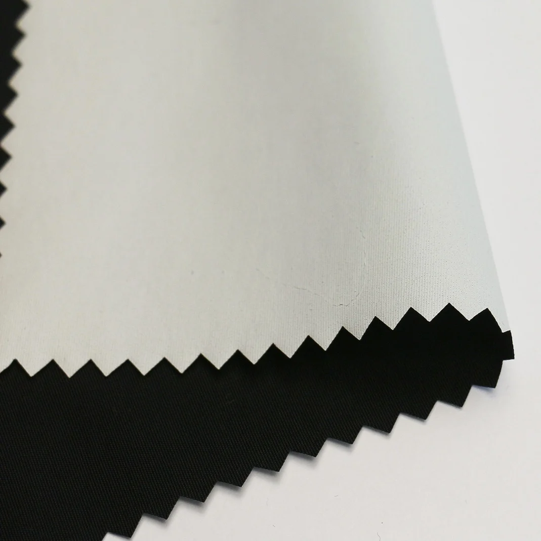 Ready to ship 228 nylon Taslan fabric white coated waterproof fabric for raincoat and parka fabric