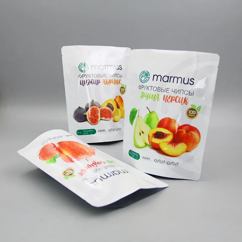 Custom Printing Zipper Bag Biodegradable Dried Fruit Packaging Ziplock Bags Vacuum Potato Crisps Plastic Food PE Snack Bag HF