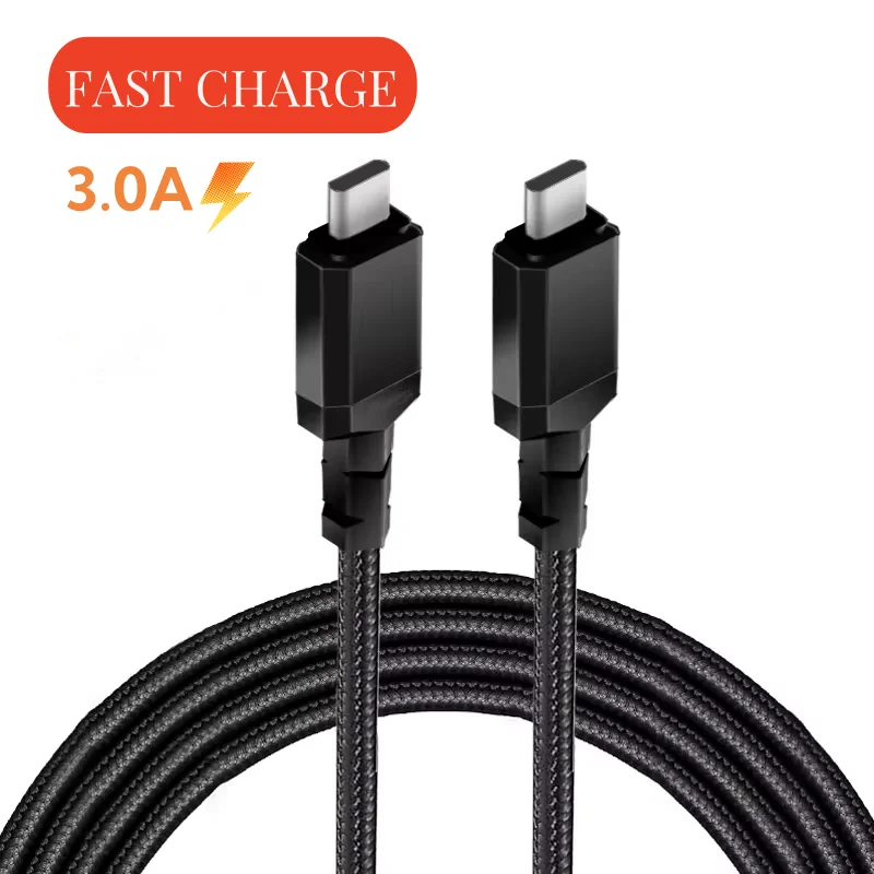 Nylon Braided 60W Dual Type-C to USB-C PD Wire Charger USB Type C Fast Charging Data Sync Cord Cable For iPhone pro max Android