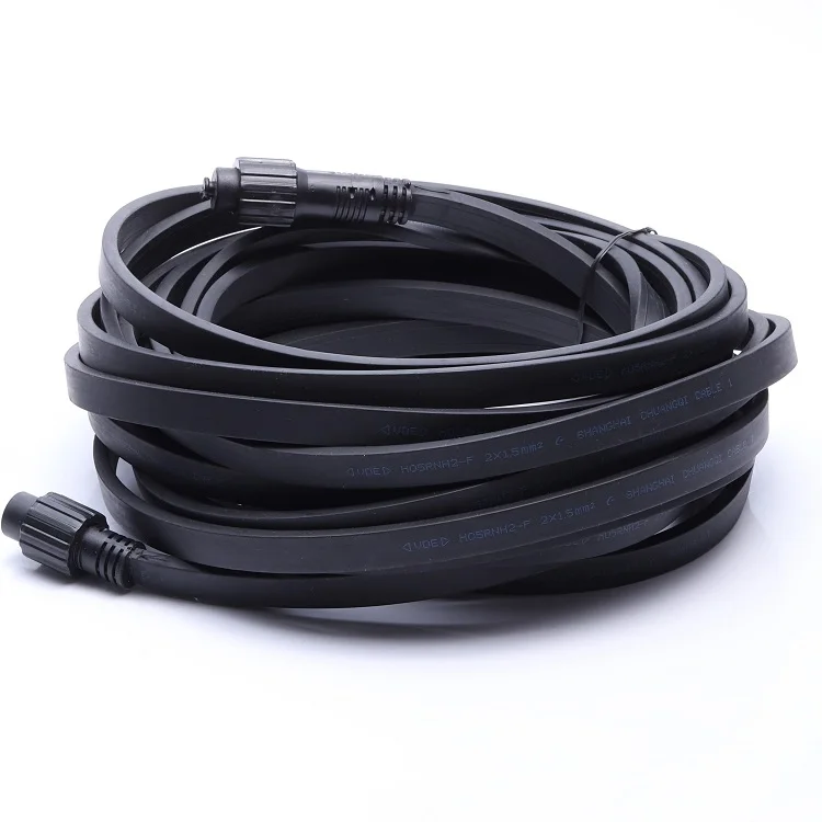Safety Certification Waterproof Standard Swivel Power Cord Cables for String Lights Flat Extension Cable