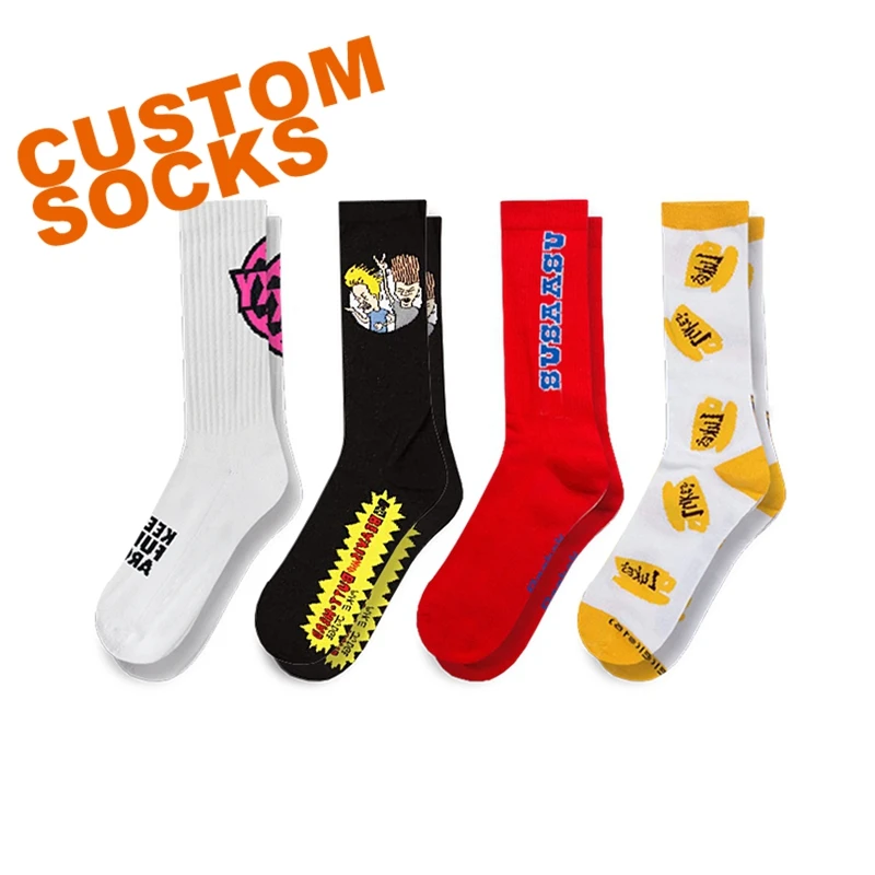 FY 006 Made your own design custom unisex crew socks men custom socks custom logo
