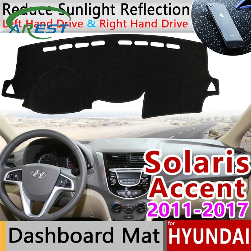 for Hyundai Solaris Accent 2011 2012 2013 2014 2015 2016 2017 RB Anti-Slip Mat Dashboard Cover Pad Sunshade Dashmat Accessories