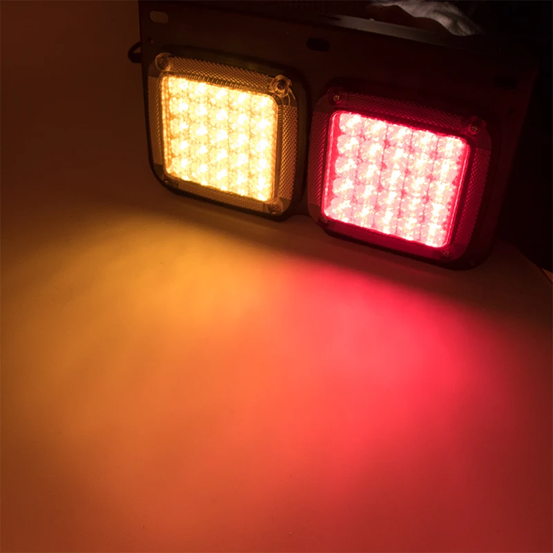Good quality iron net protection double colors bulb combination truck tail lights