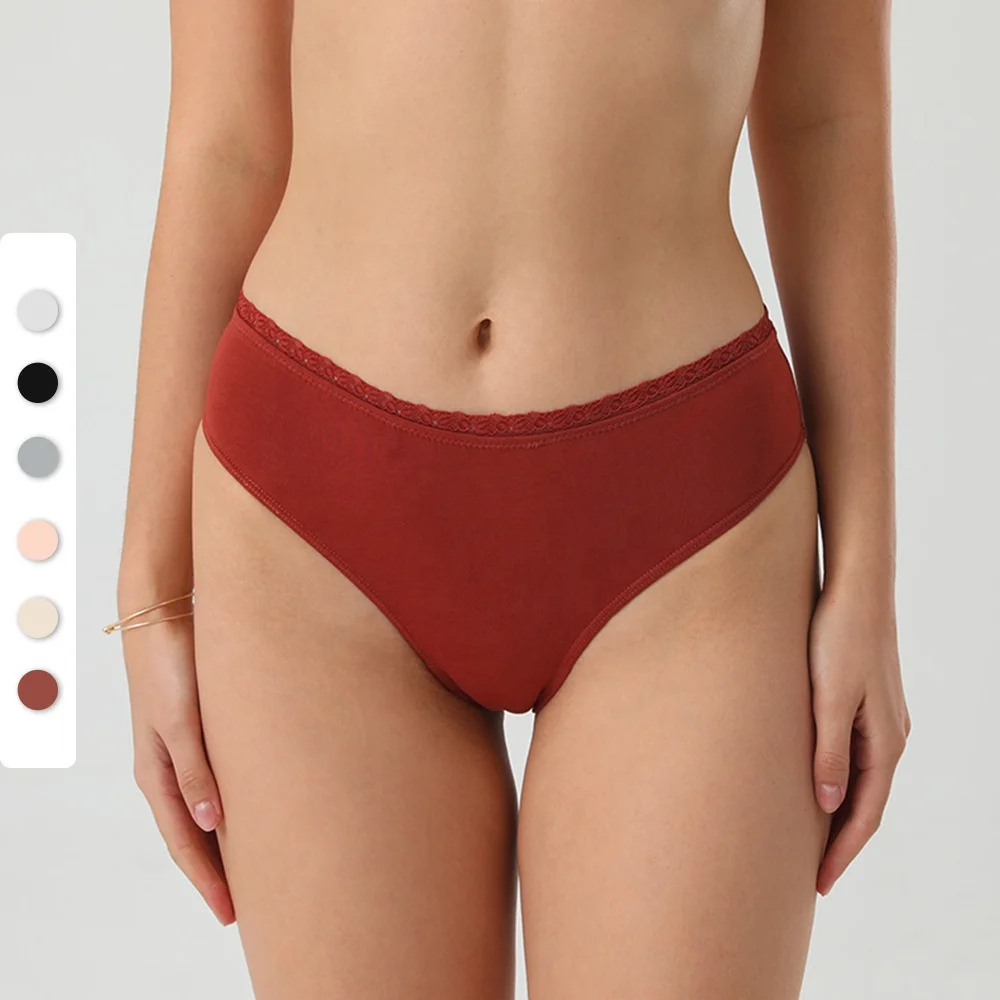 Intiflower PL133 Tailored Sexy and Comfortable Classic Briefs Lace Panties for Women Cotton Underwear Female Briefs