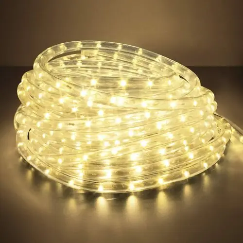 10MM 13MM DIP Waterproof IP65 1 Yellow UV Resistant Waterproof Led  Rope Light for Party Decoration