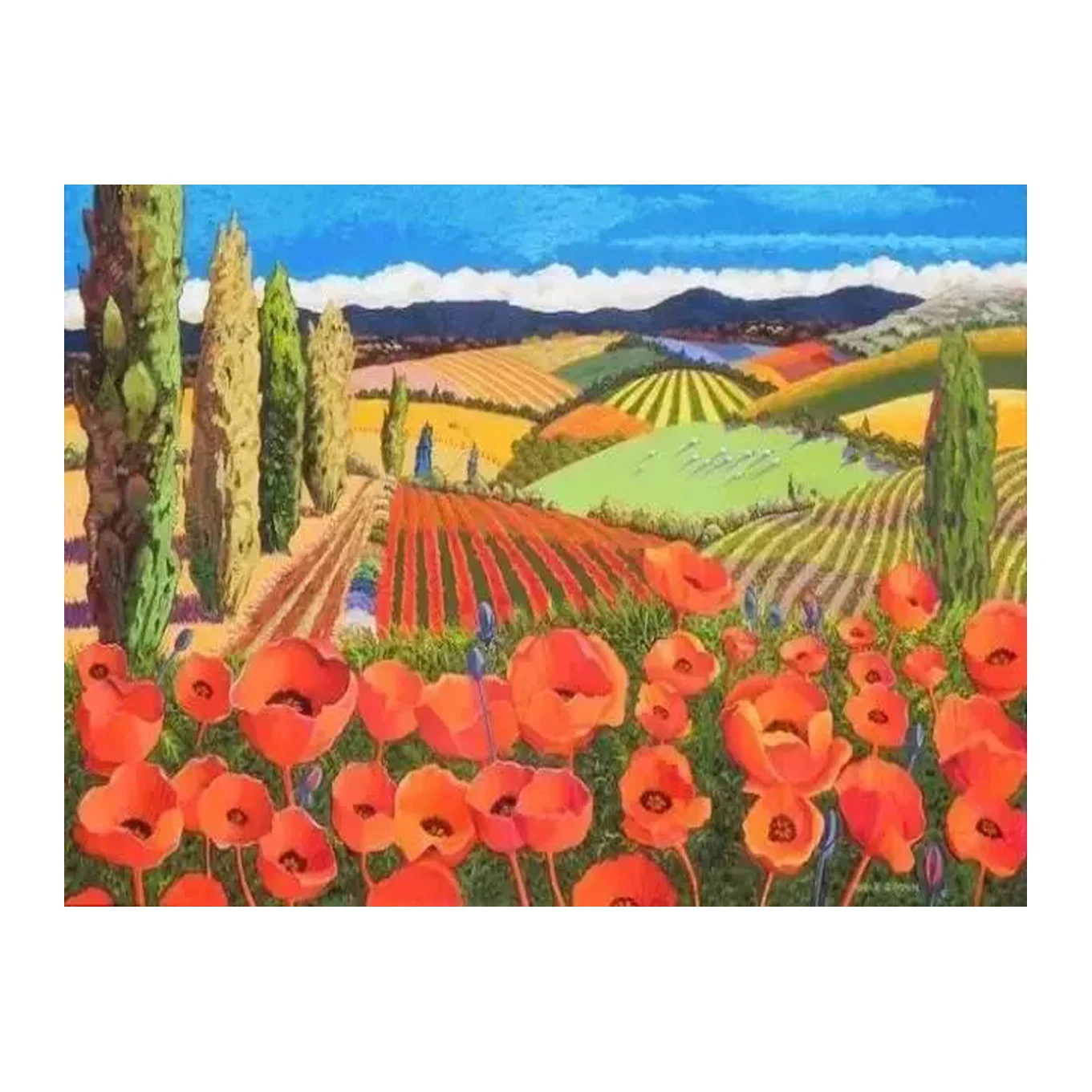 Full Square/Round Diamond Painting Field and Tree Landscape 5D DIY Diamond Embroidery Mosaic Art Home Decoration Handicrafts