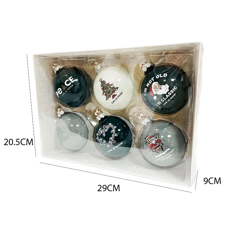 Оптовая продажа рождественские украшения цветной шар персонализированная подвеска на елке декоративные пластиковые шары
