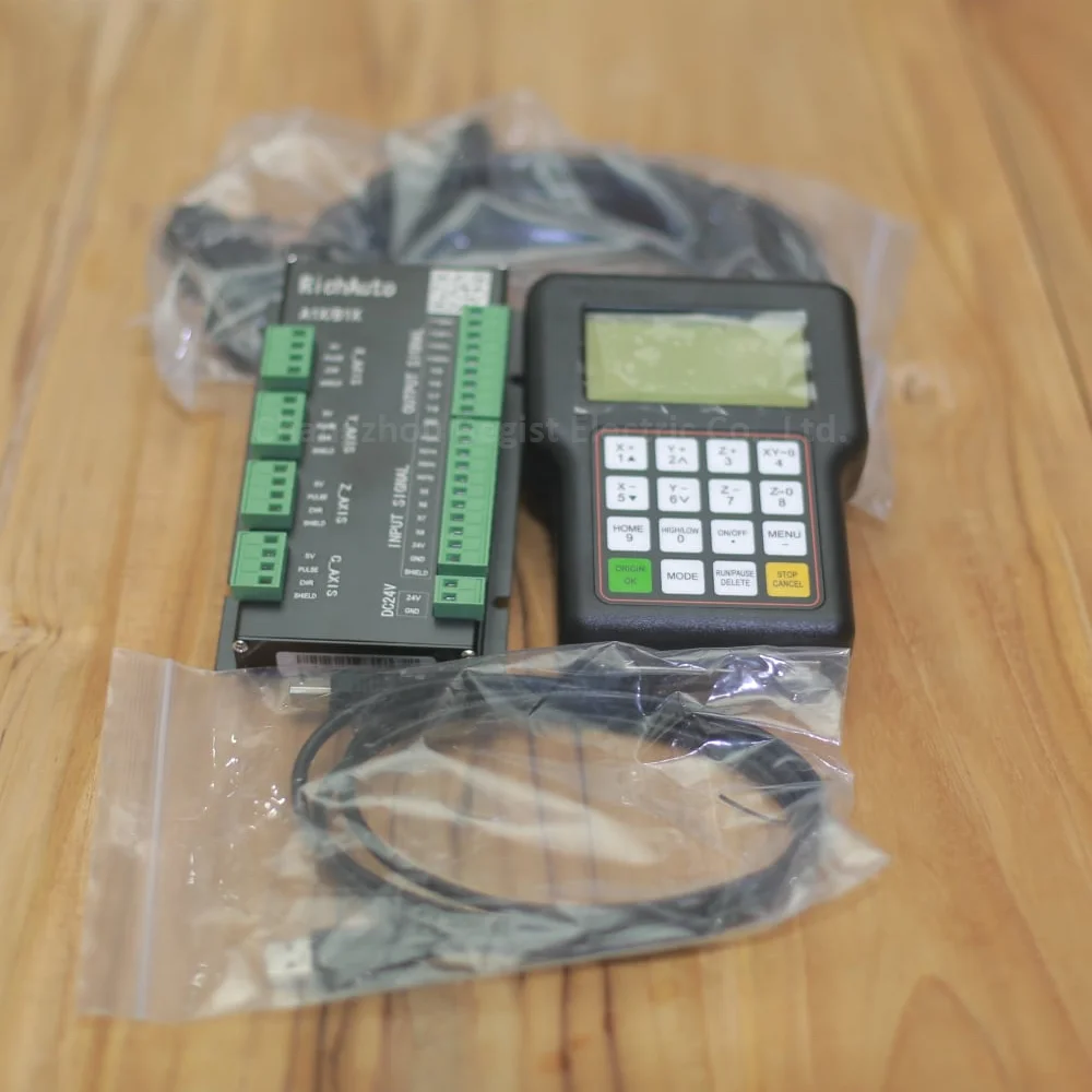 Richauto Dsp A11 A18 3-axis Motion Control System, English, A11e A18e Dsp Usb Handle Controller For Cnc Router