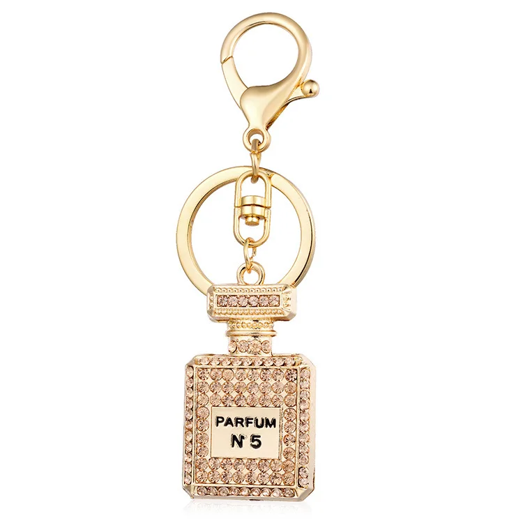 Wholesale Famous Brand Bling Diamond CC Key Chains Designer Coin Purse Metal Key Chain Luxury Catalogue