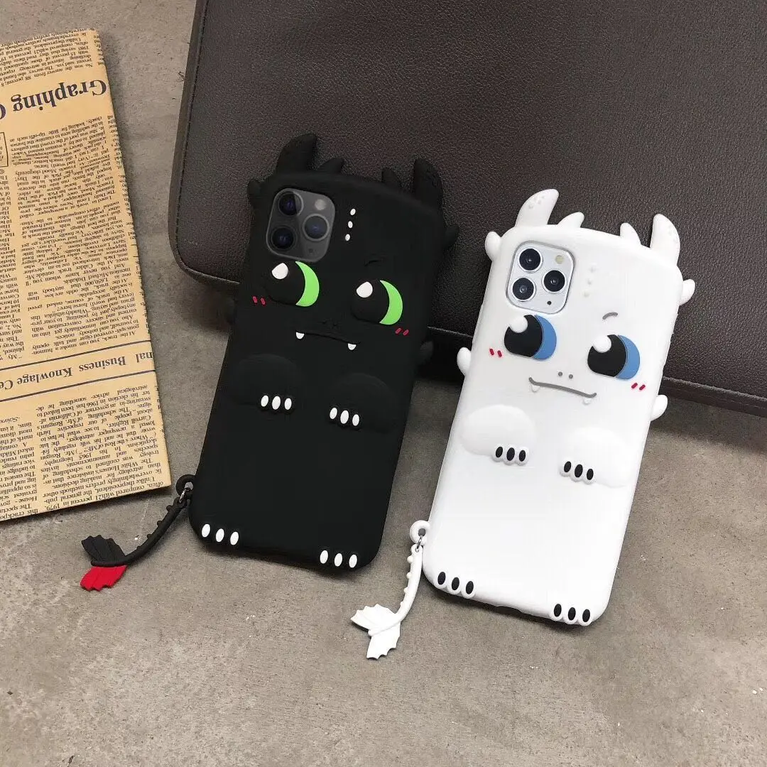 Cartoon Dragon Soft Silicone Case For iPhone 13 12 11 pro max 6 7 8 Plus Phone case cover For iPhone X XR XS MAX