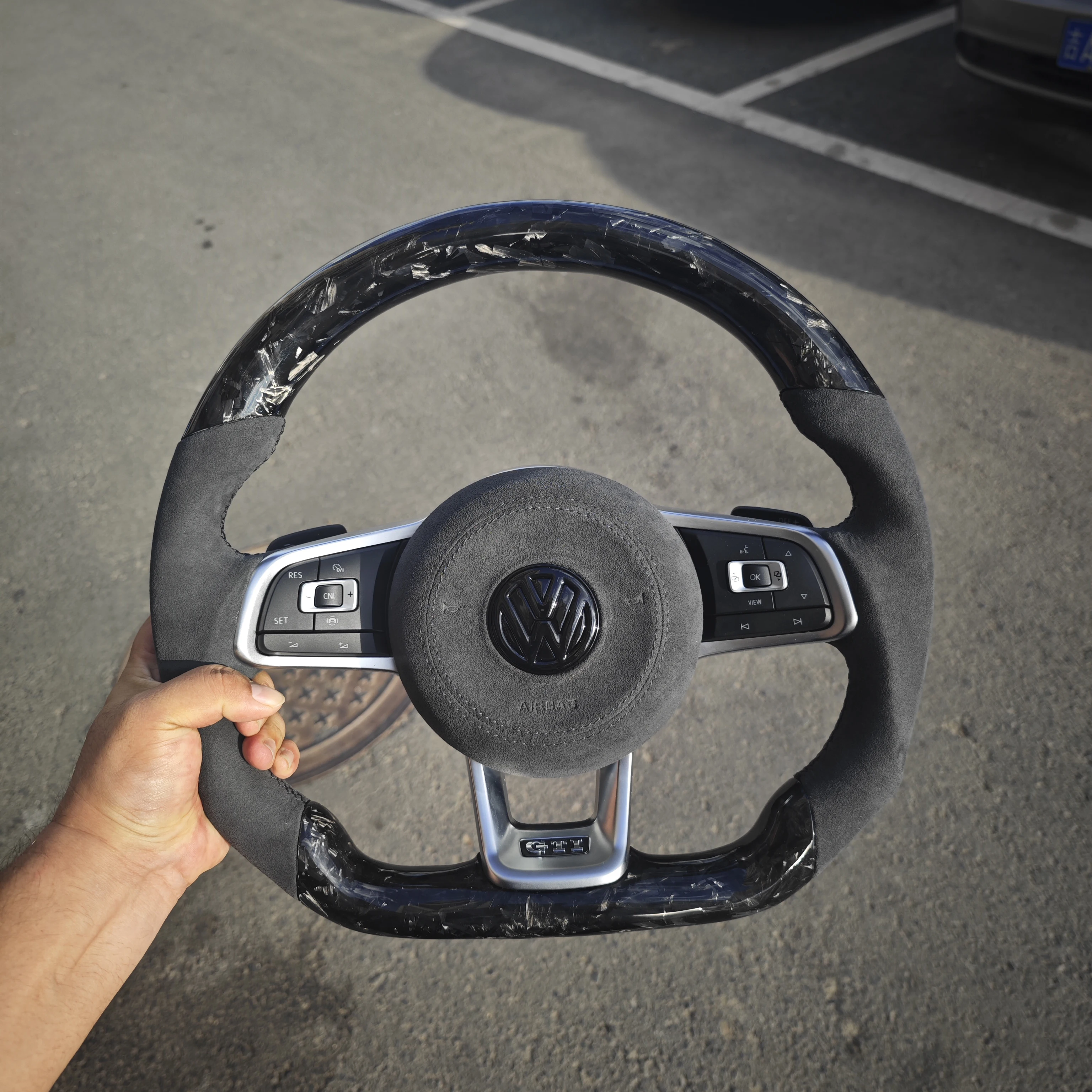 Пользовательские кожа модифицированный руль для Volkswagen ZC-DZ-2