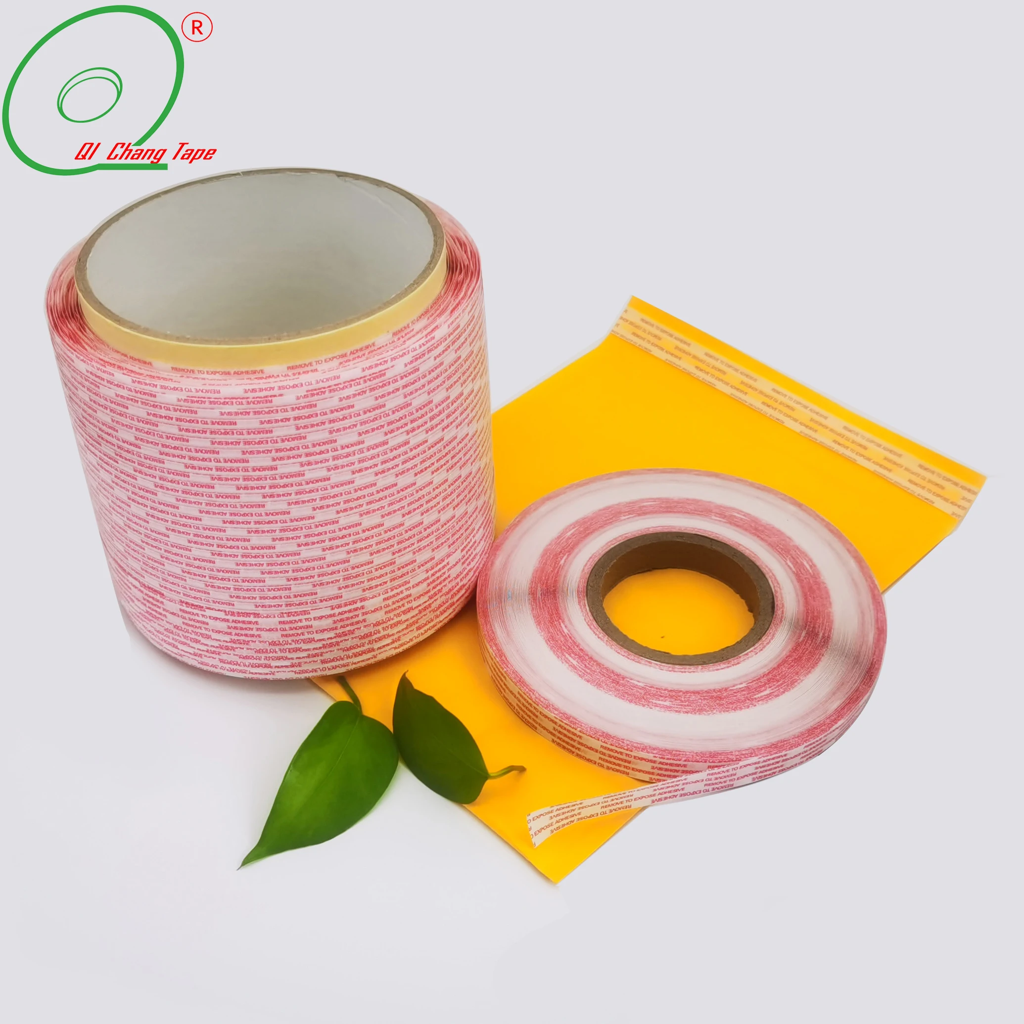 Courier Tape for Envelop Bags 2021 Hot Sale Glassine Paper Rubber QC Double Sided Hot Melt Antistatic Offer Printing Free White