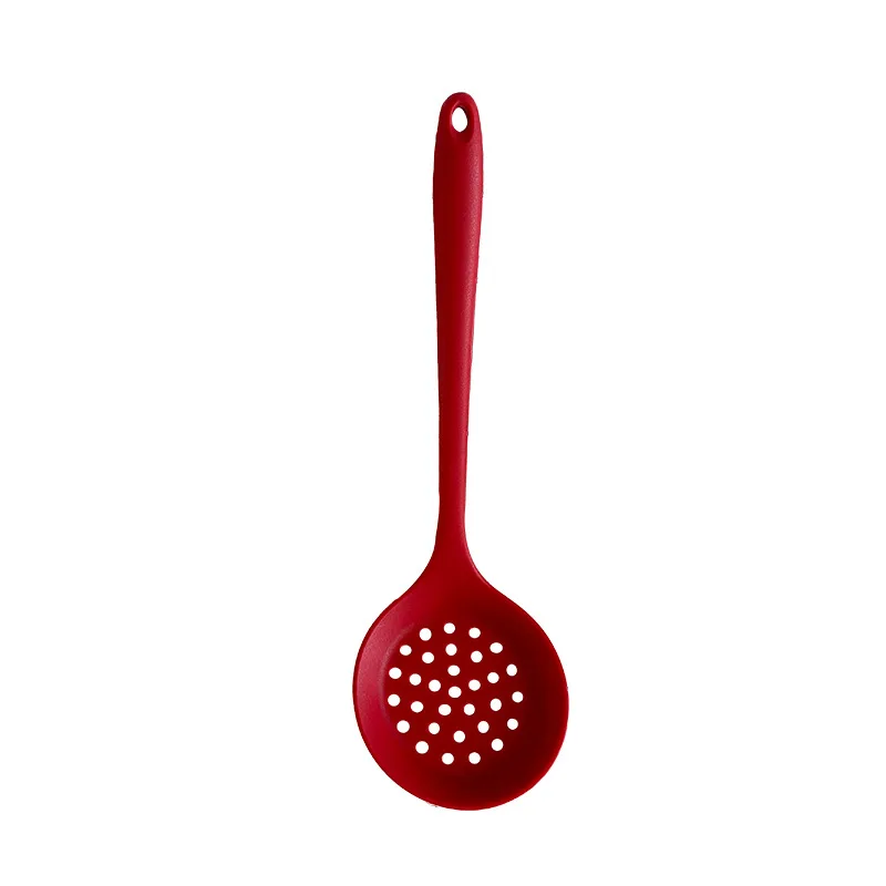 duobenshi silicone fence food grade colander lengthened handle high temperature oil filter scoop leakage spoon cooking