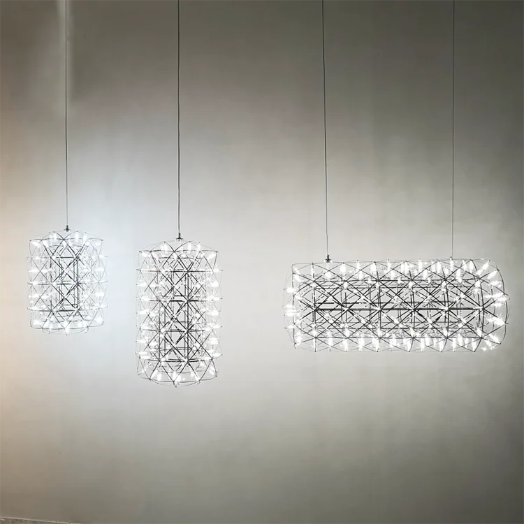 Modern Stainless Steel Circle Pendant Lights LED Firework style Spark Ball Lamparas Suspension Luminaire