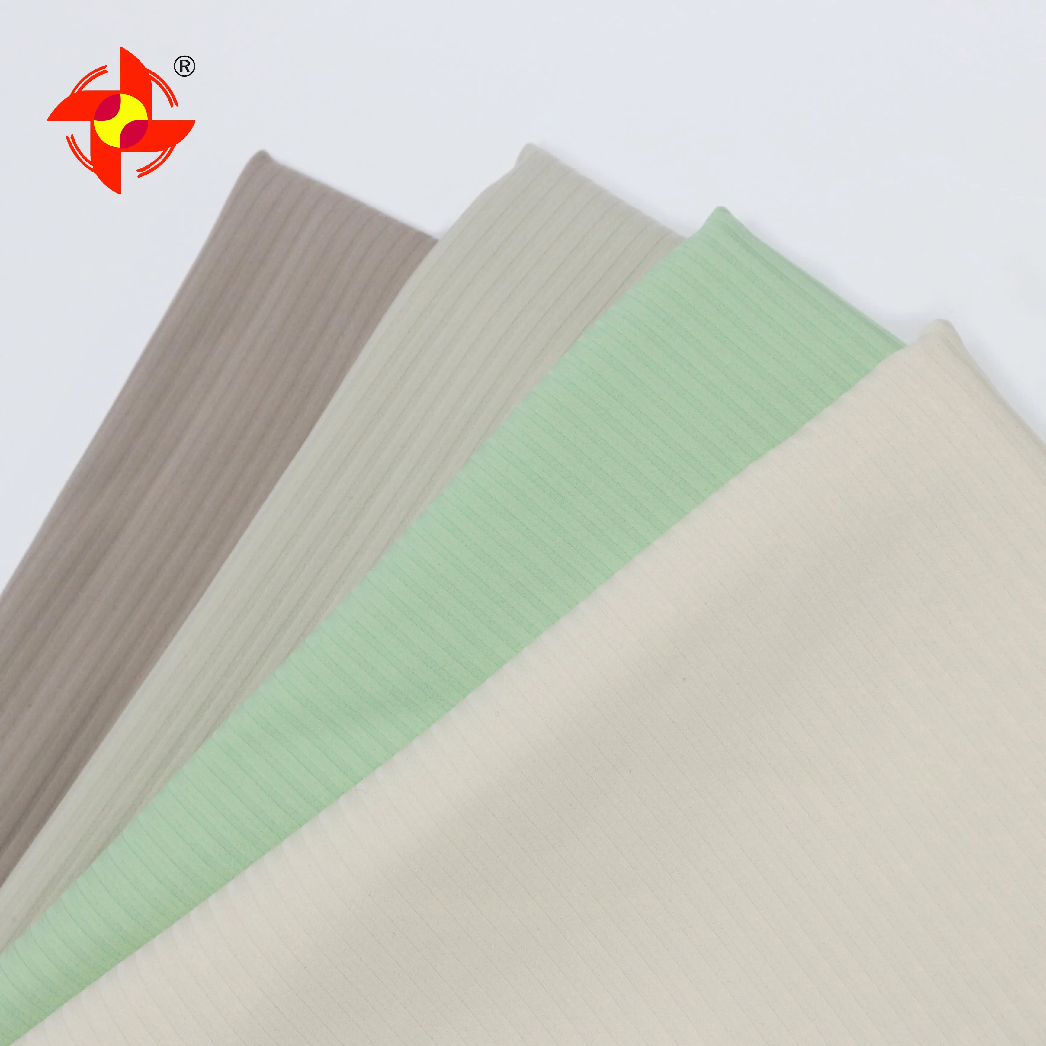 Wholesale Custom 74 Nylon Polyamide Elastane 26 Spandex 220gsm Soft Ribbed Knit Fabric Supplier For Clothing and Sweaters