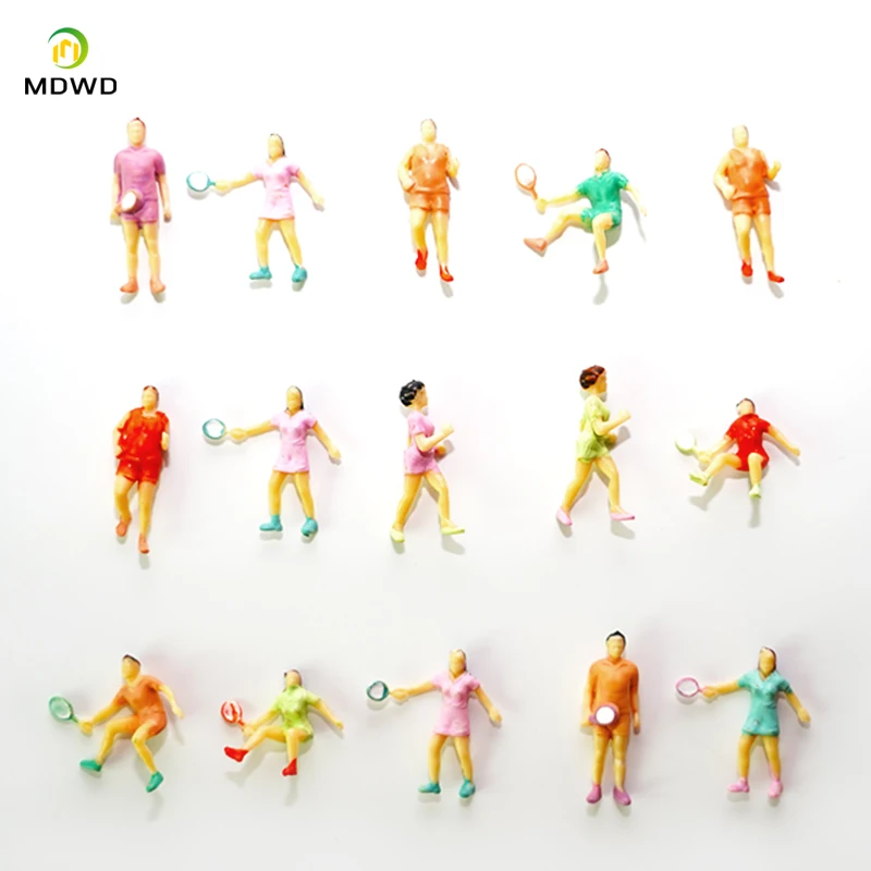 1/50-1/100Scale Miniature Painted Model Sports Figures  ABS Toys Building Seated Kits Railway Train Layout Diorama