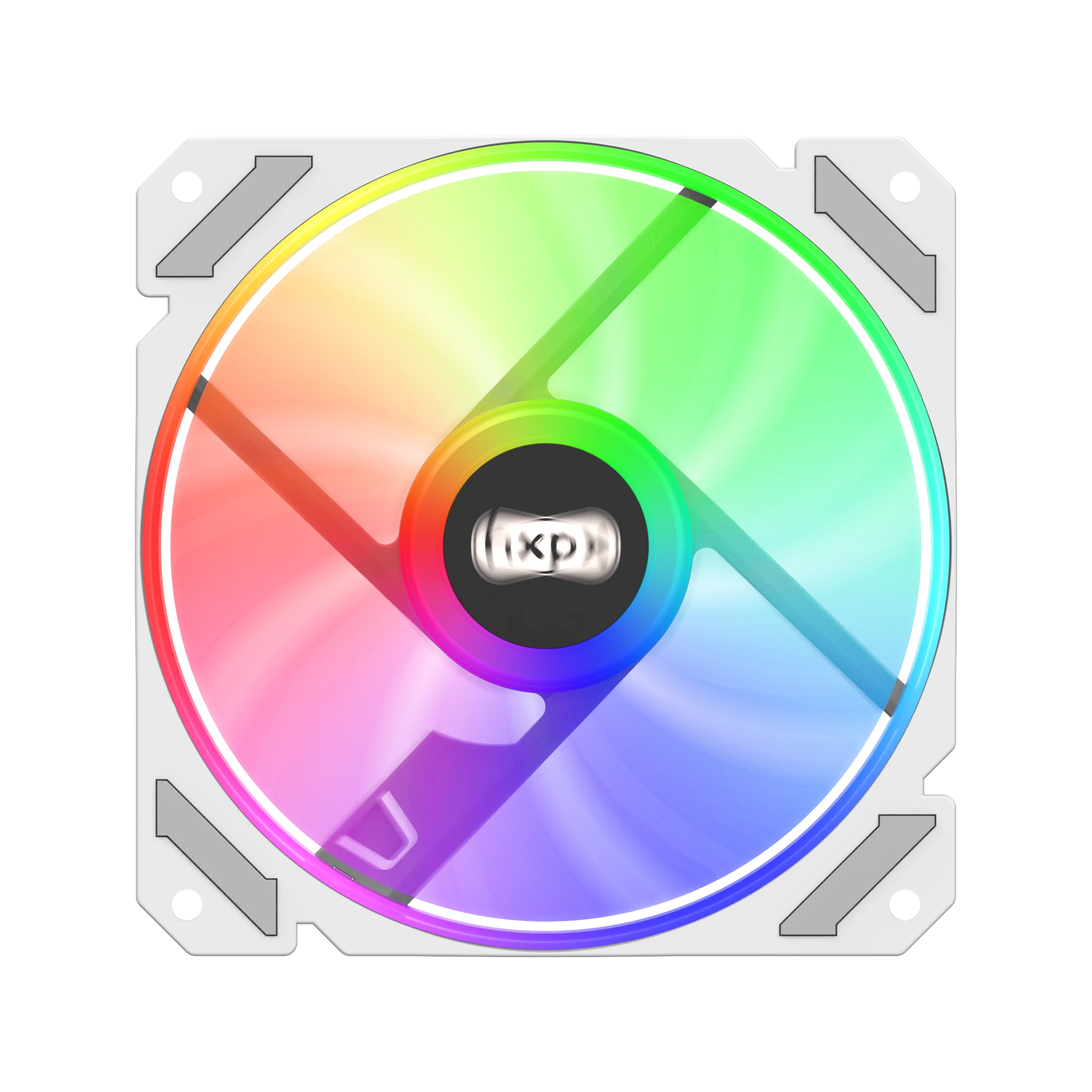 OEM Silent Moon F-M12 12CM White 4PIN Case fan PC Cooling Silent computer fan PUS Molex 4PIN Fixed color LED aperture Lighting