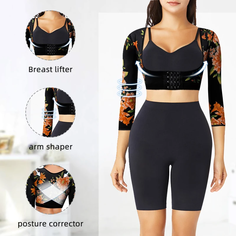 Floral Stage 1 Post Op Garment Ortopedicas o Medicas Shoulder Extender Gym Fajas-Reductor Muj Con Women Fajas Top Shapewear