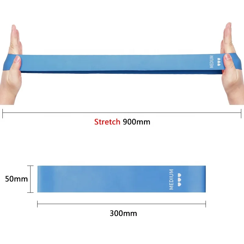Blue Gradient Resistance Bands Fitness Gum Mini Loop Band Yoga Pilates Sport Training Workout Elastic Bands