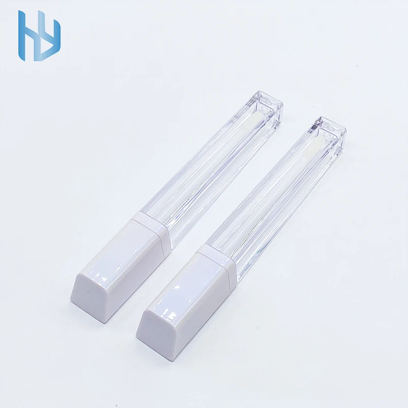 Unique design square lip gloss tube bevel empty lip gloss tubes cosmetic packaging